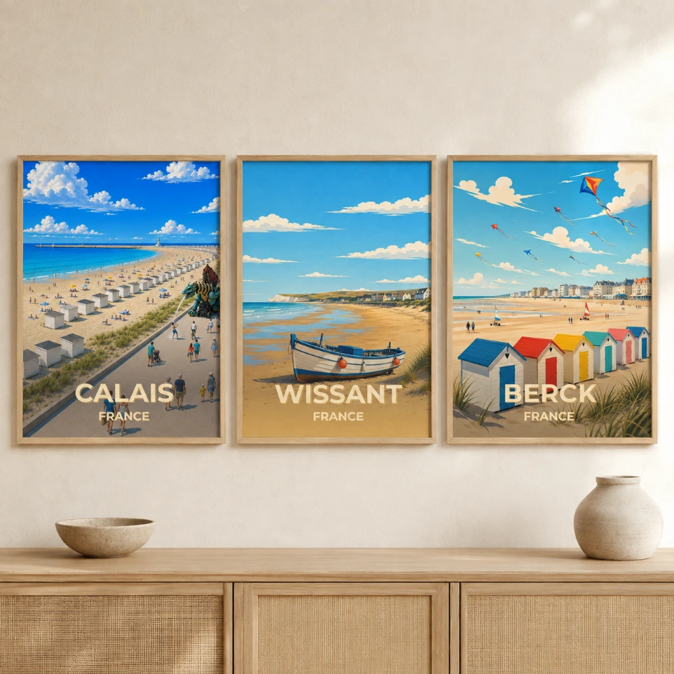 Composition d’affiches de la Côte d’Opale