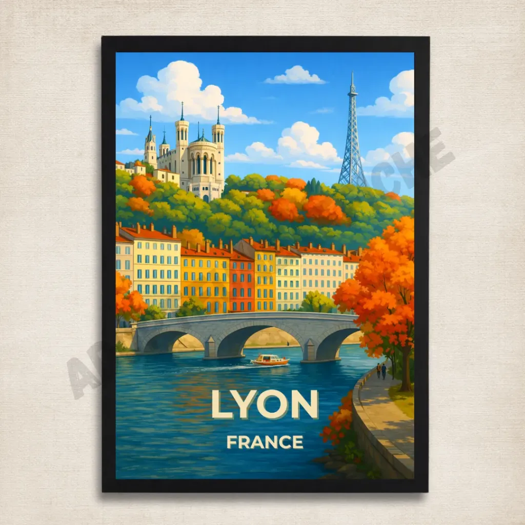 Affiche Lyon – Fourvière & Saône