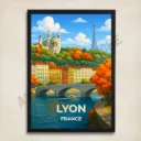 Affiche Lyon – Fourvière & Saône