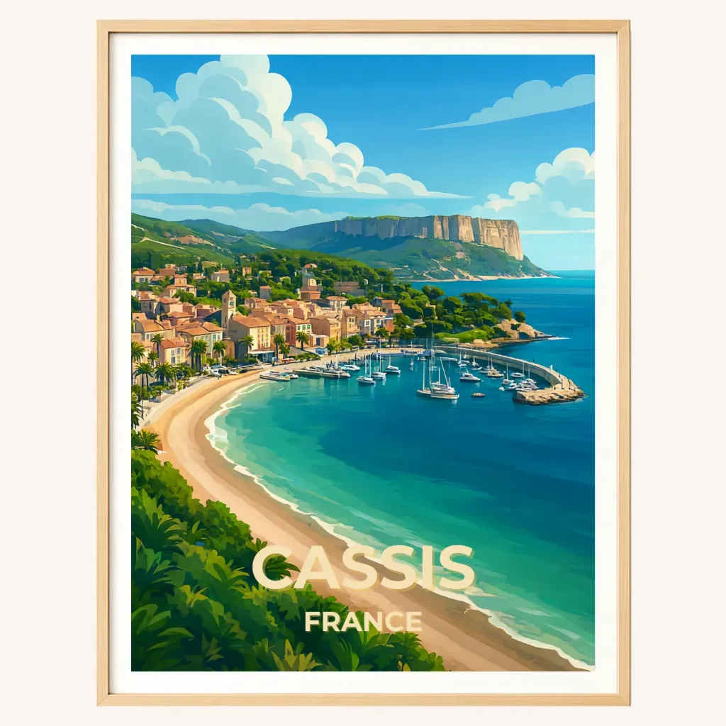 Affiche Cassis – Calanques & Méditerranée (A4)