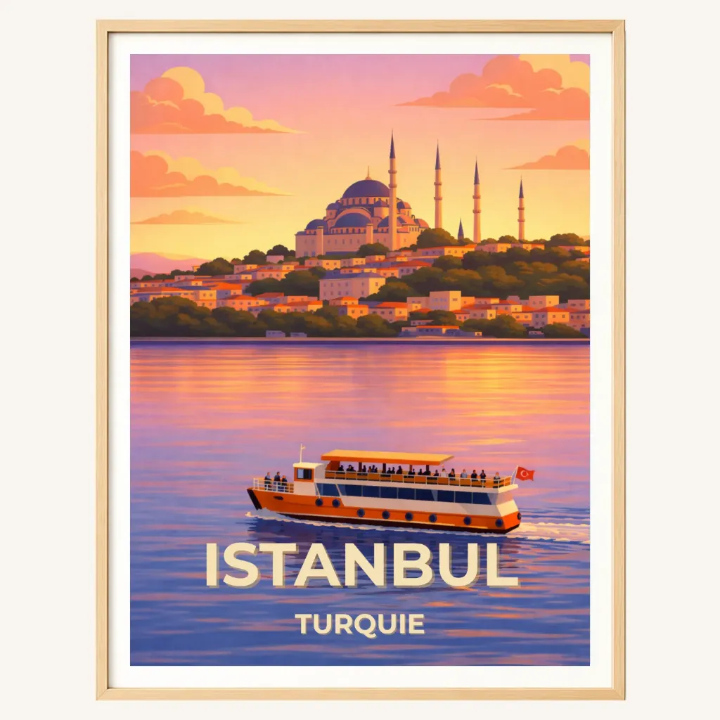 Affiche Istanbul – Bosphore, Turquie (A4)