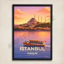 Affiche Istanbul – Bosphore, Turquie