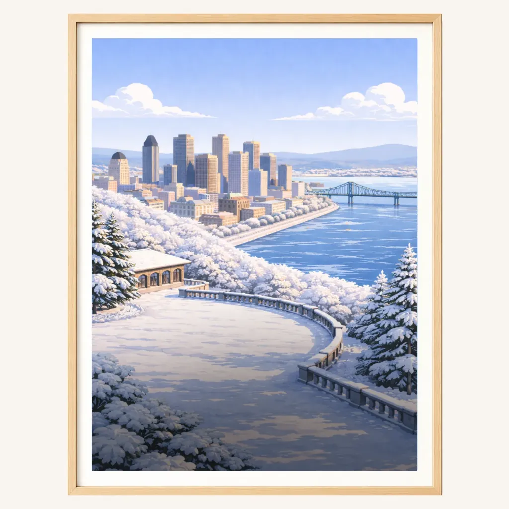 Affiche Montréal – Québec, Canada (A4)