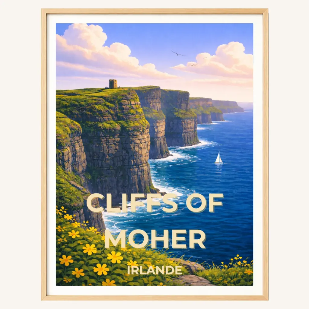 Affiche Falaises de Moher – Irlande (A4)