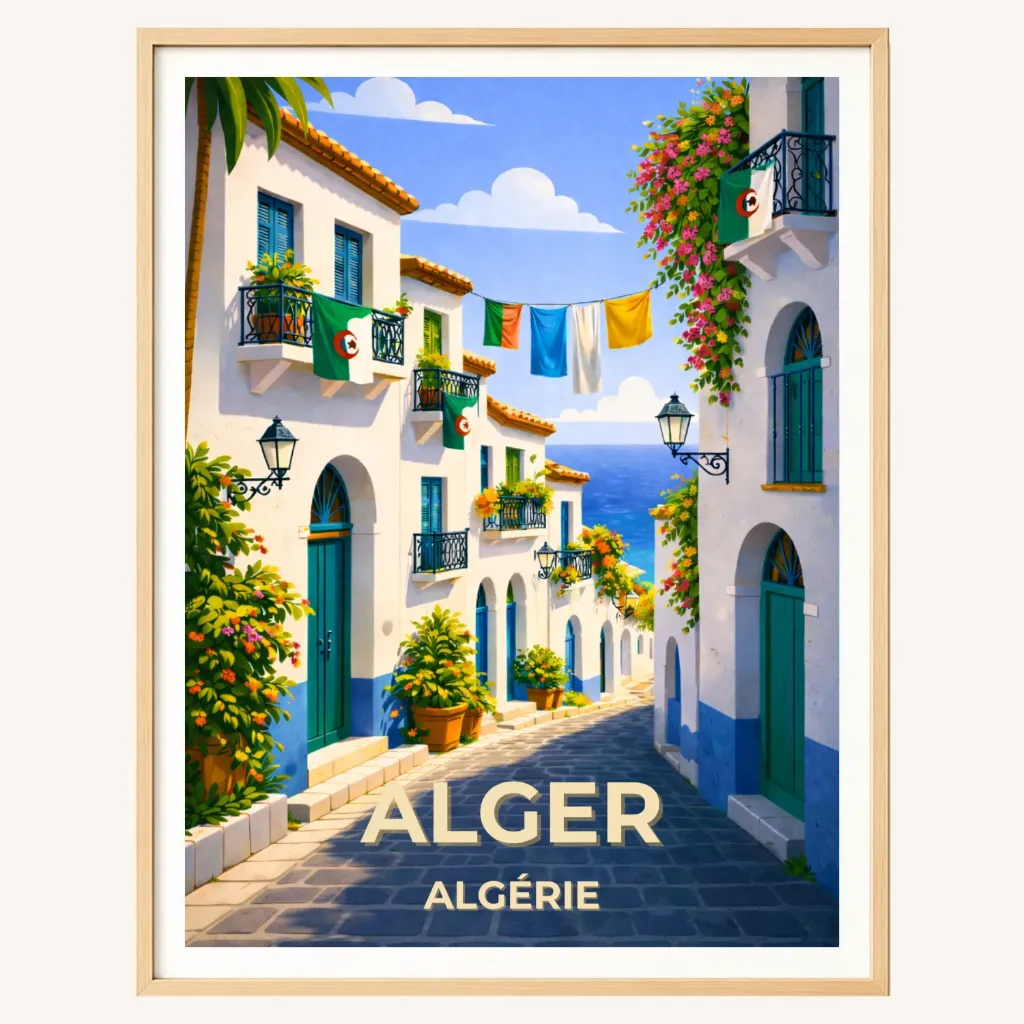 Affiche Alger – Algérie & Méditerranée (A4)