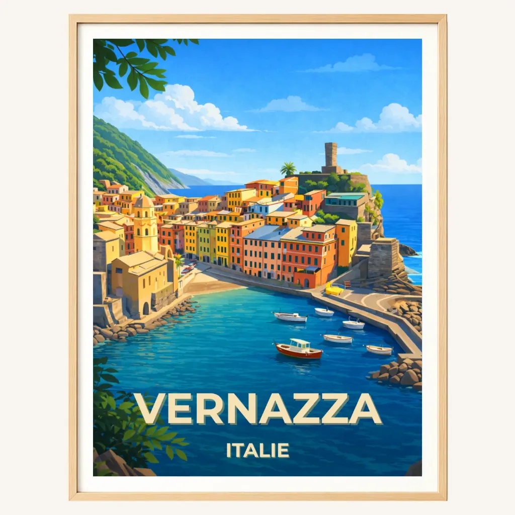 Affiche Vernazza – Cinque Terre, Italie (A4)