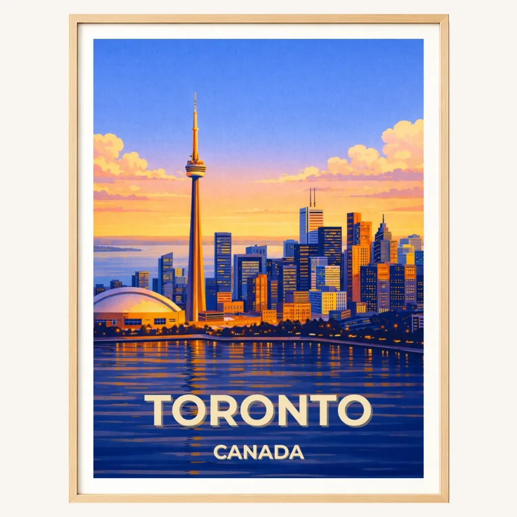 Affiche Toronto – CN Tower, Canada (A4)