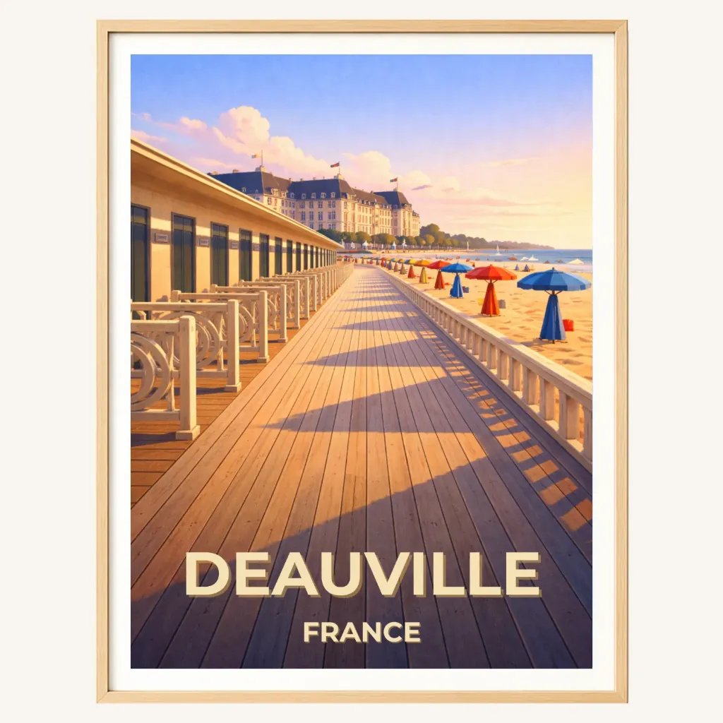 Affiche Deauville – Les Planches de Normandie (A4)