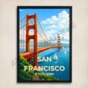 Affiche San Francisco – Golden Gate Bridge, États-Unis