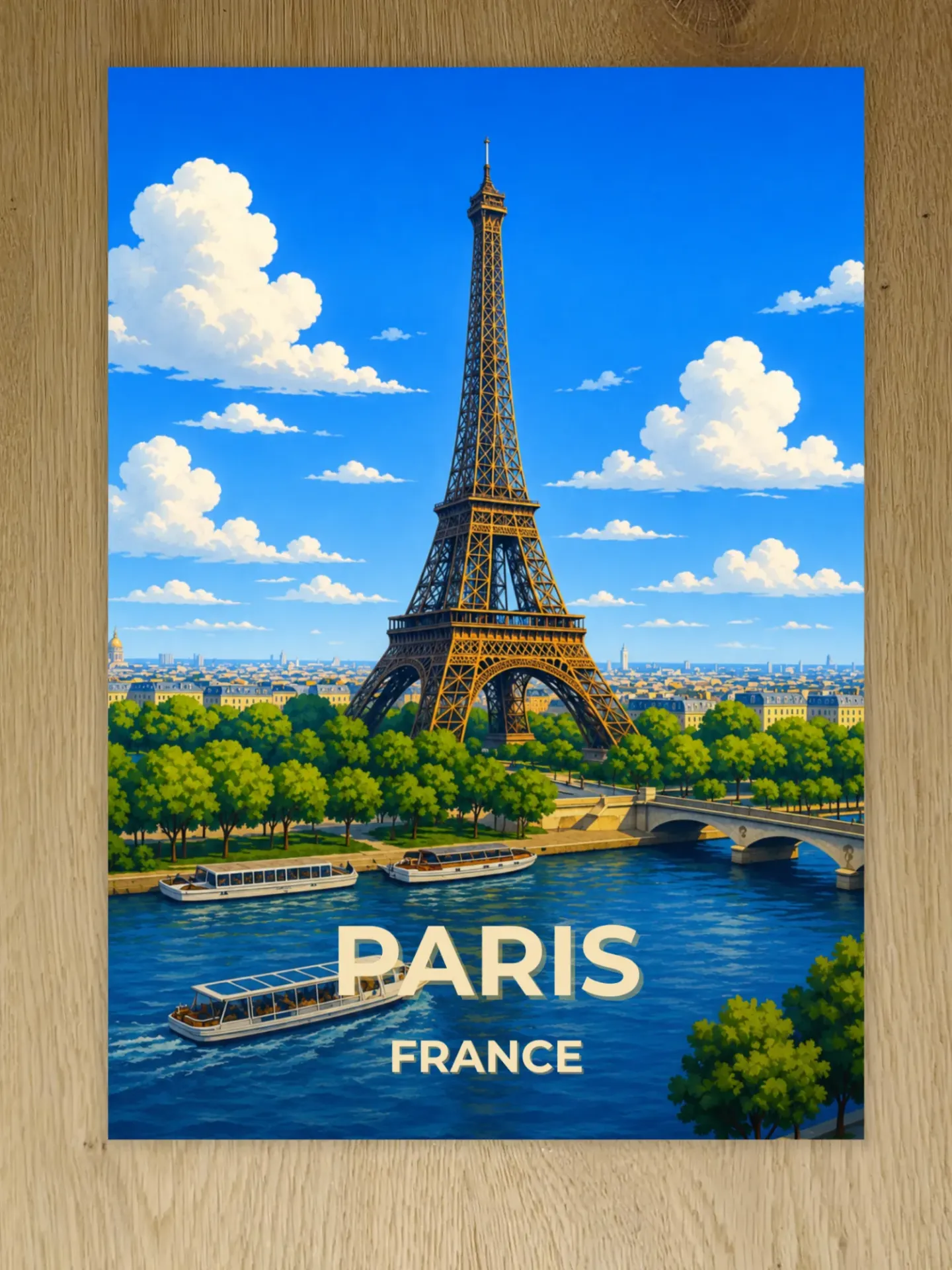 Affiche Paris – Tour Eiffel et Seine
