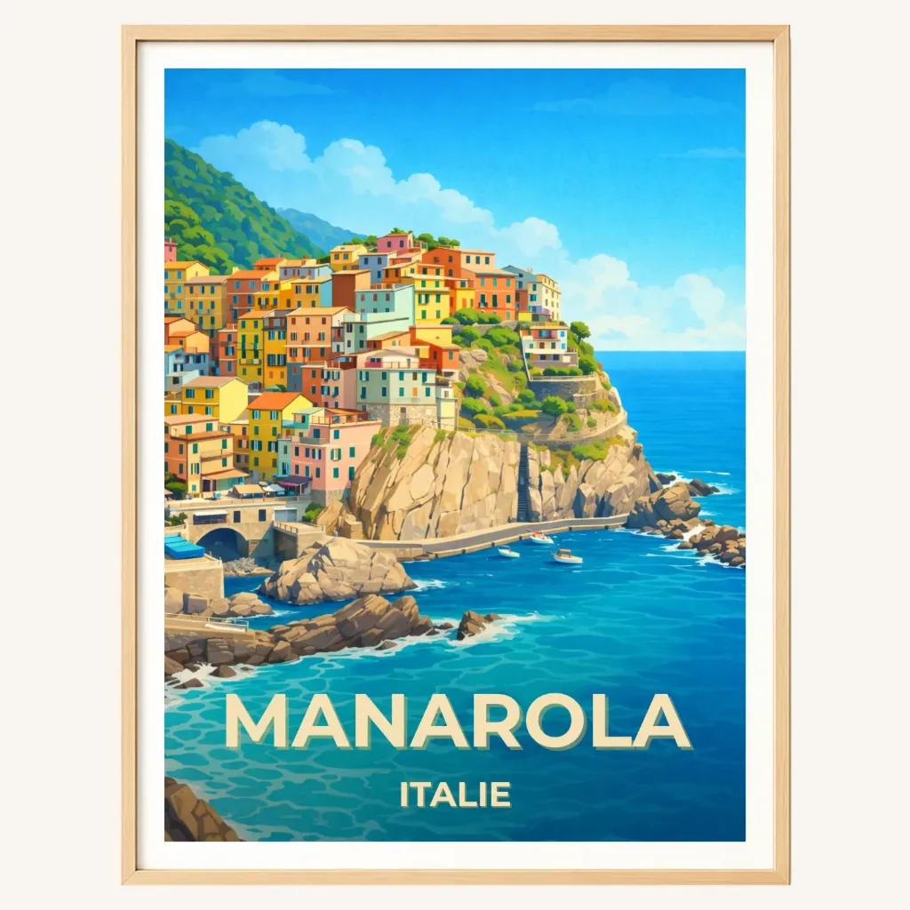 Affiche Manarola – Cinque Terre, Italie (A4)