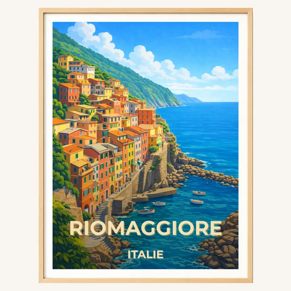 Affiche Riomaggiore – Cinque Terre, Italie (A4)