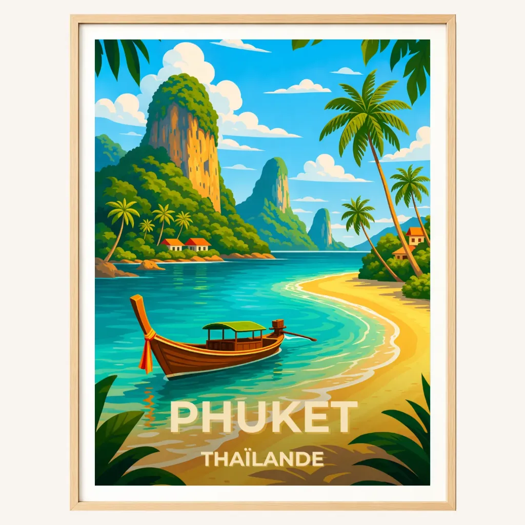 Affiche Phuket – Thaïlande (A4)