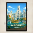 Affiche Madrid – Plaza de Cibeles, Espagne