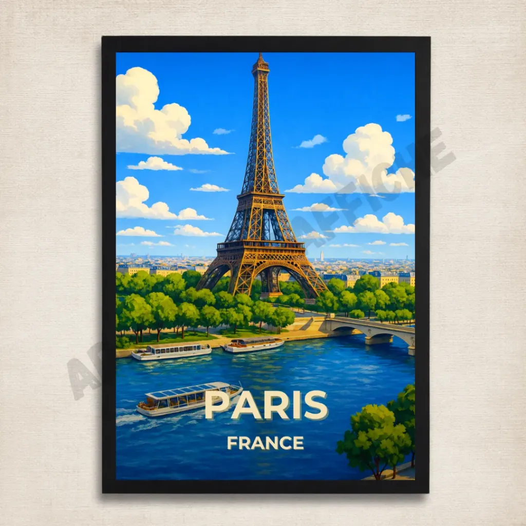 PARIS - France 🗼 Tour Eiffel (A4, High Glossy 240g)
