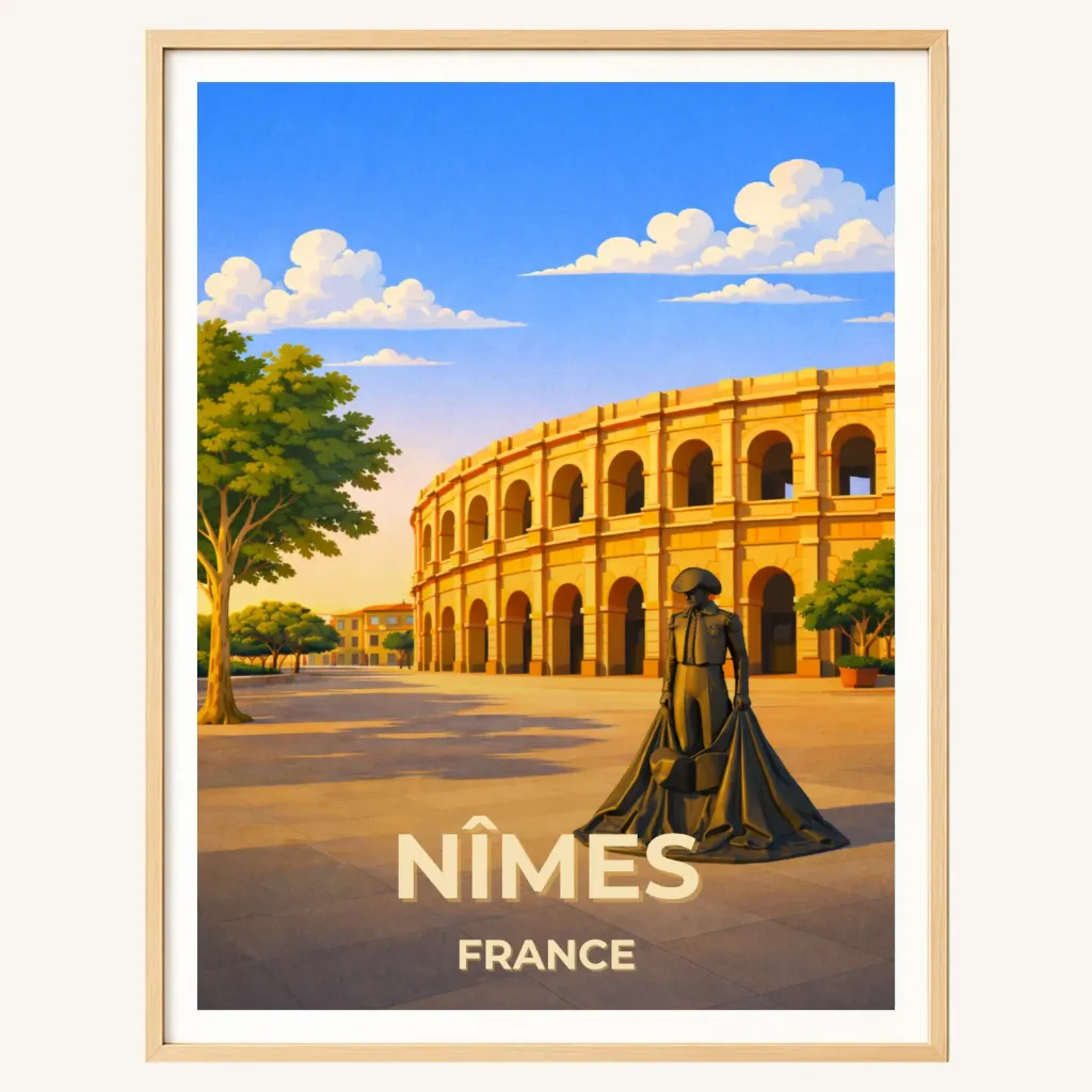 Affiche Nîmes – Arènes de Nîmes (A4)