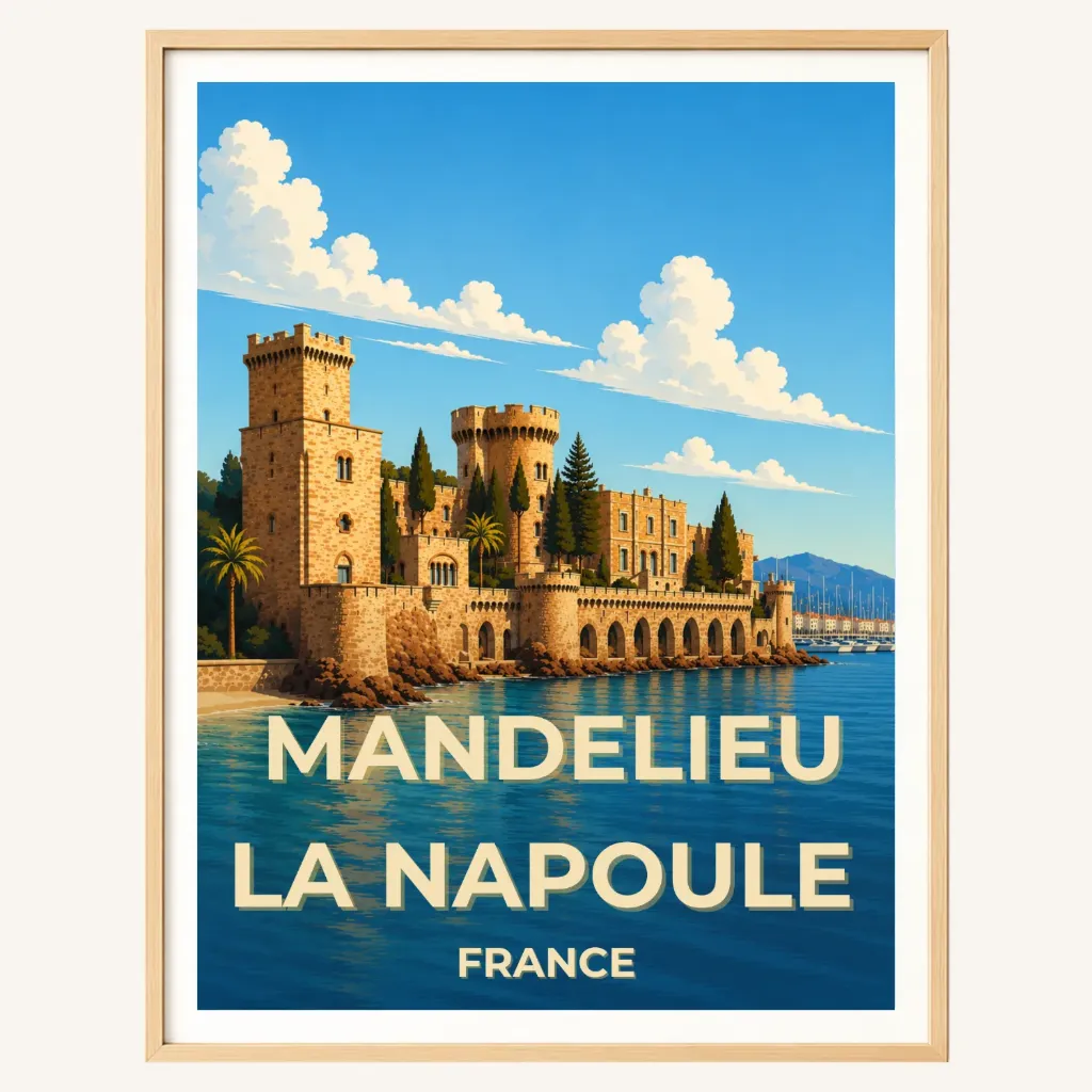 Affiche Mandelieu-la-Napoule – Château de la Napoule (A4)