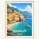 Affiche Amalfi – Côte amalfitaine, Italie