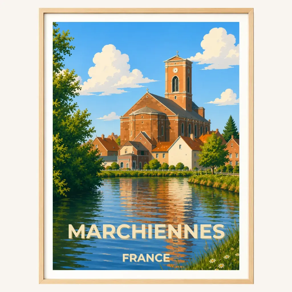 Affiche Marchiennes – Église Sainte-Rictrude (A4)