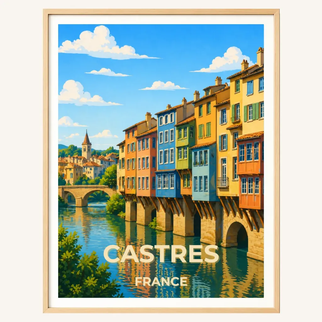 Affiche Castres – Maisons sur l’Agout (A4)