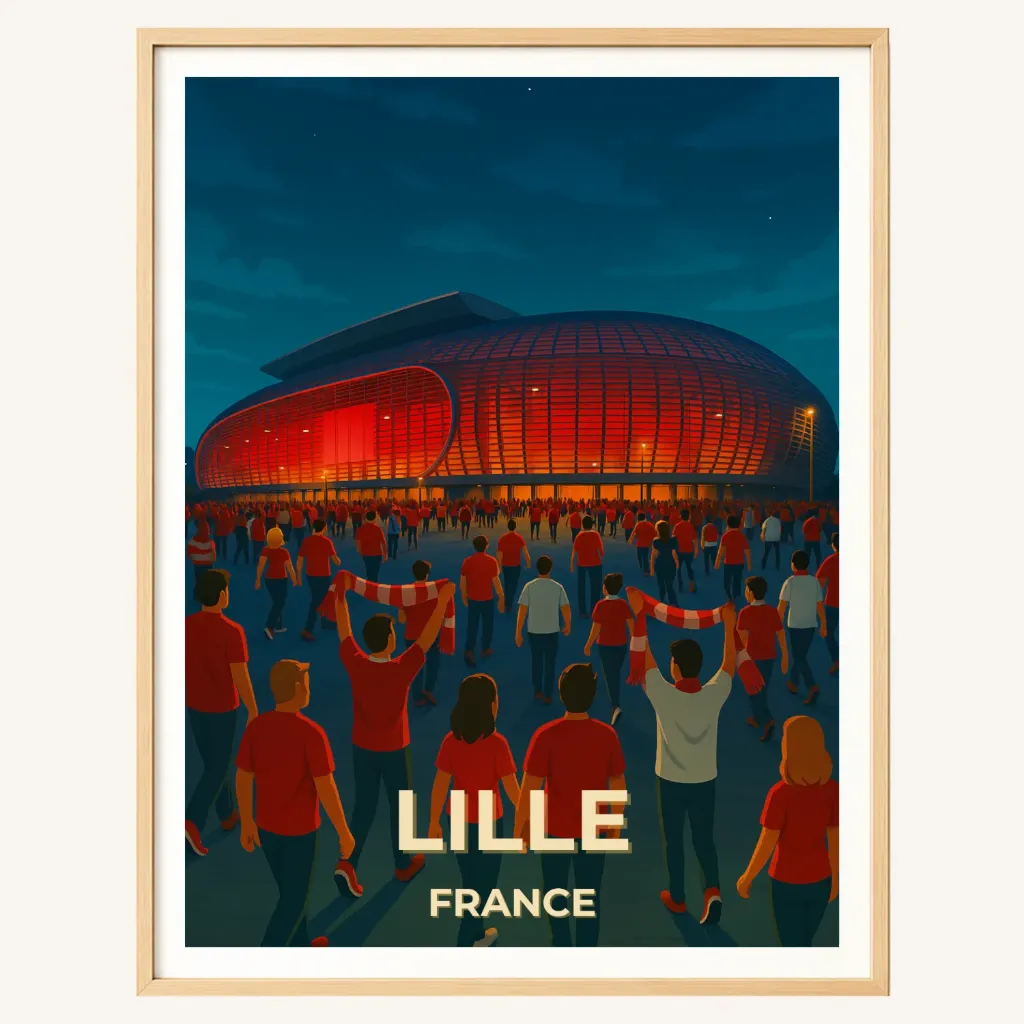 Affiche Lille – Stade Pierre-Mauroy (A4)