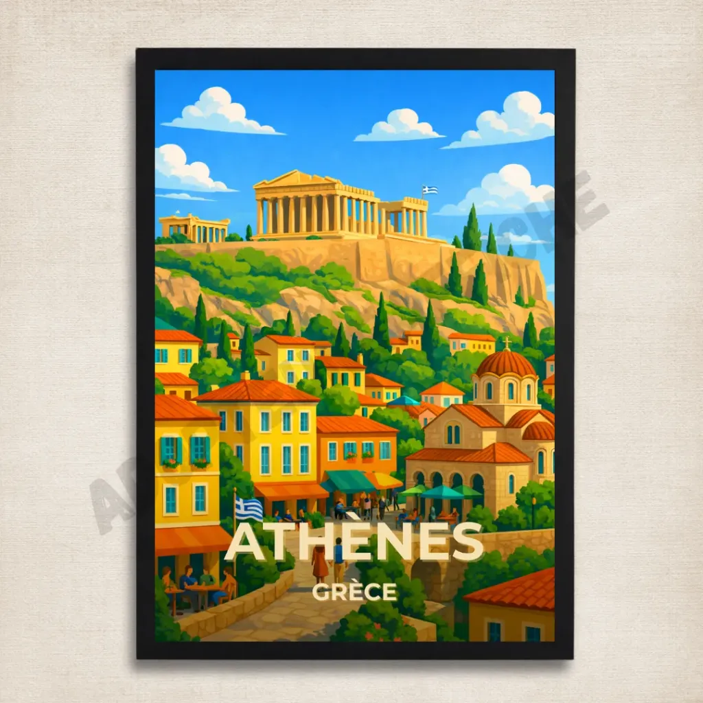 Affiche Athènes – Acropole & Parthénon, Grèce