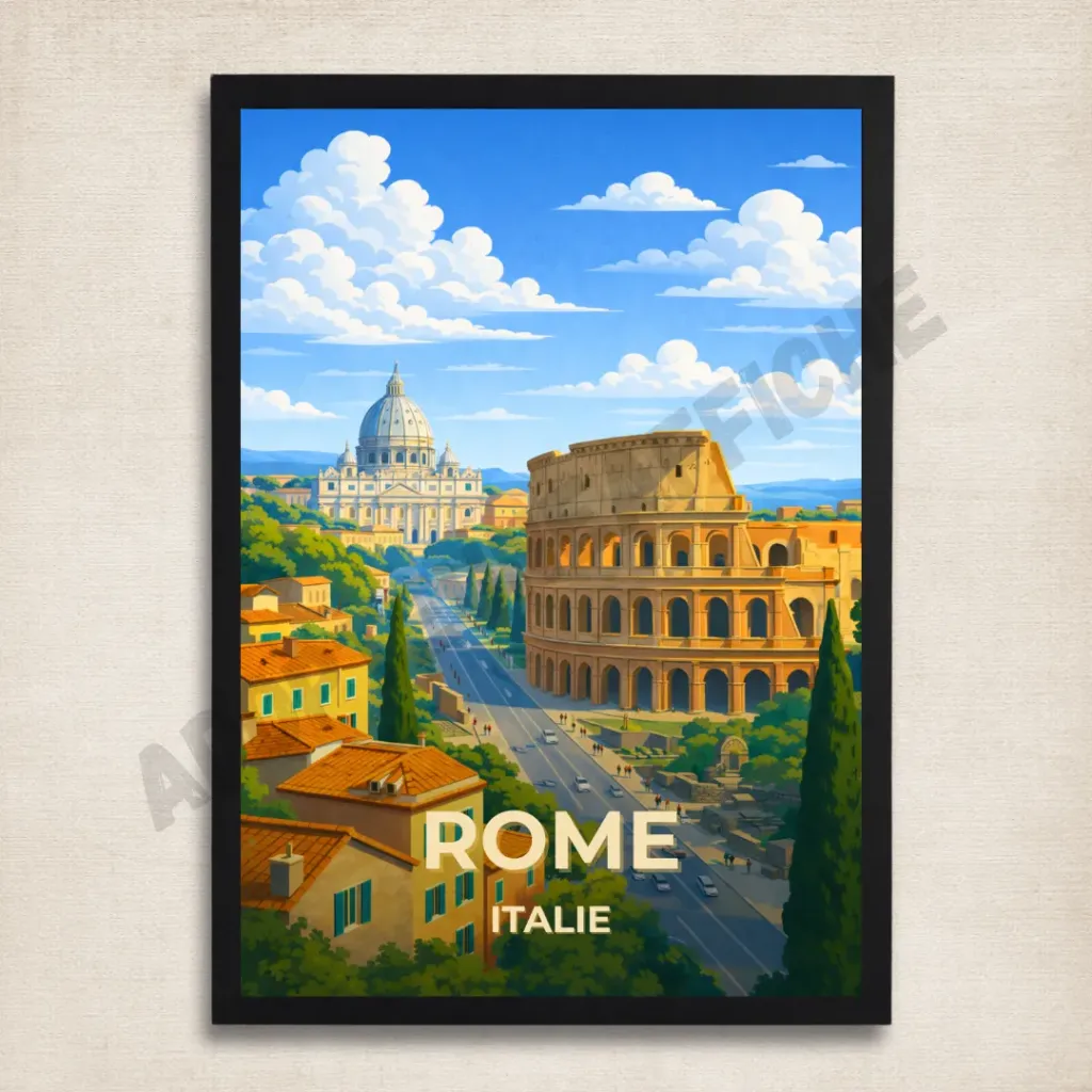 Affiche Rome – Colisée & Italie