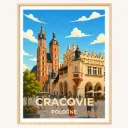 Affiche Cracovie – Rynek Główny, Pologne