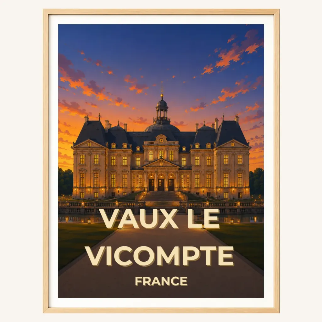 Affiche Vaux-le-Vicomte – Château et jardins (A4)