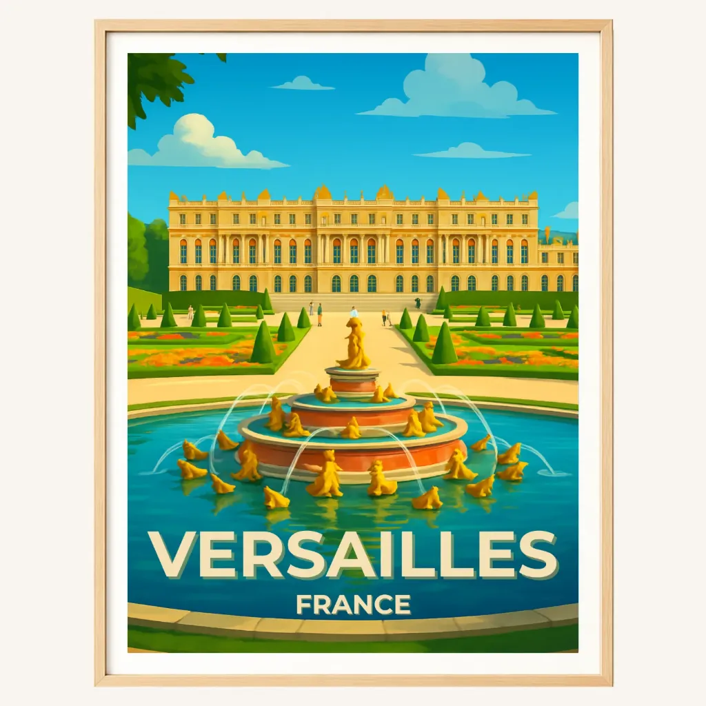Affiche Versailles – Château et jardins (A4)