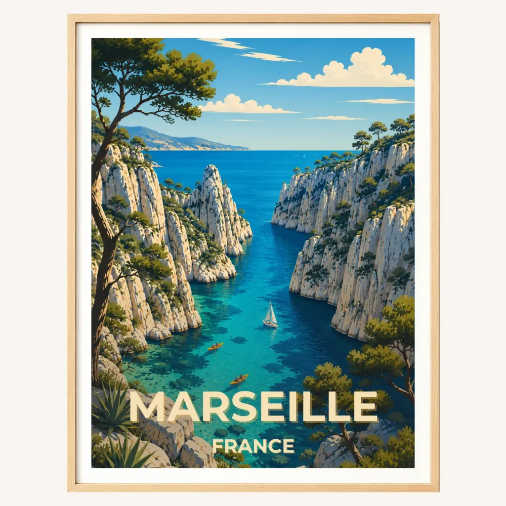 Affiche Marseille – Les Calanques (A4)