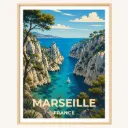 Affiche Marseille – Les Calanques