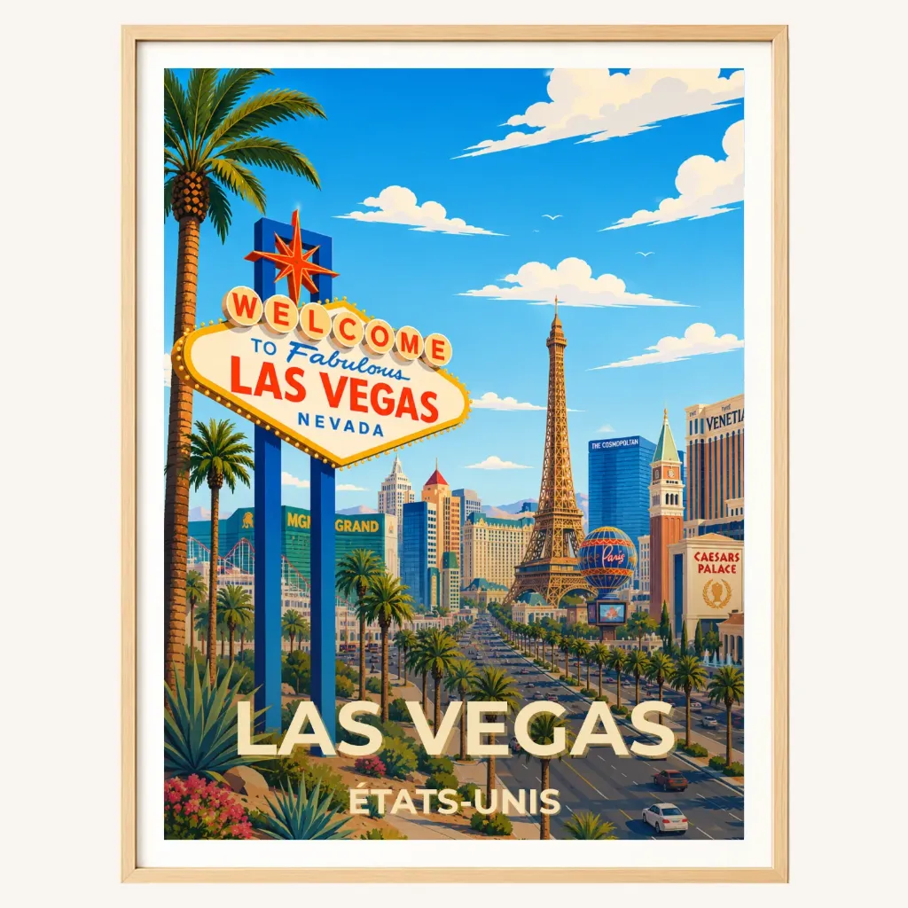 Affiche Las Vegas – Nevada, États-Unis (A4)