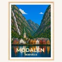 Affiche Modalen – Norvège