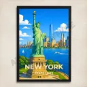 Affiche New York – Statue de la Liberté, États-Unis