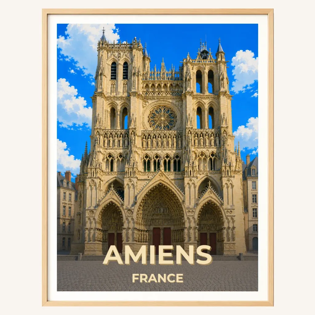 Affiche Amiens – Cathédrale Notre-Dame (A4)