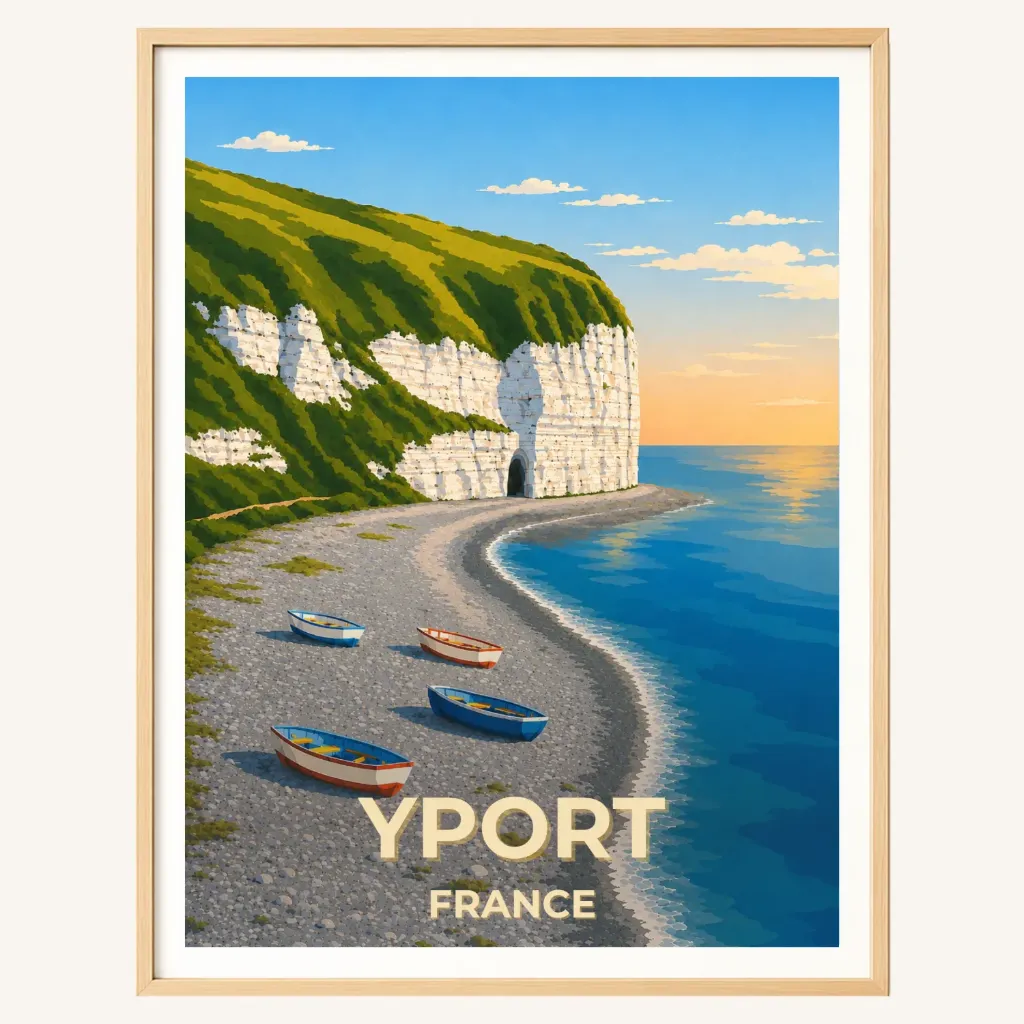 Affiche Yport – Falaises de la Côte d’Albâtre, Normandie