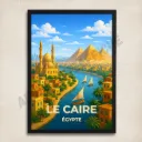 Affiche Le Caire – Égypte & Pyramides de Gizeh