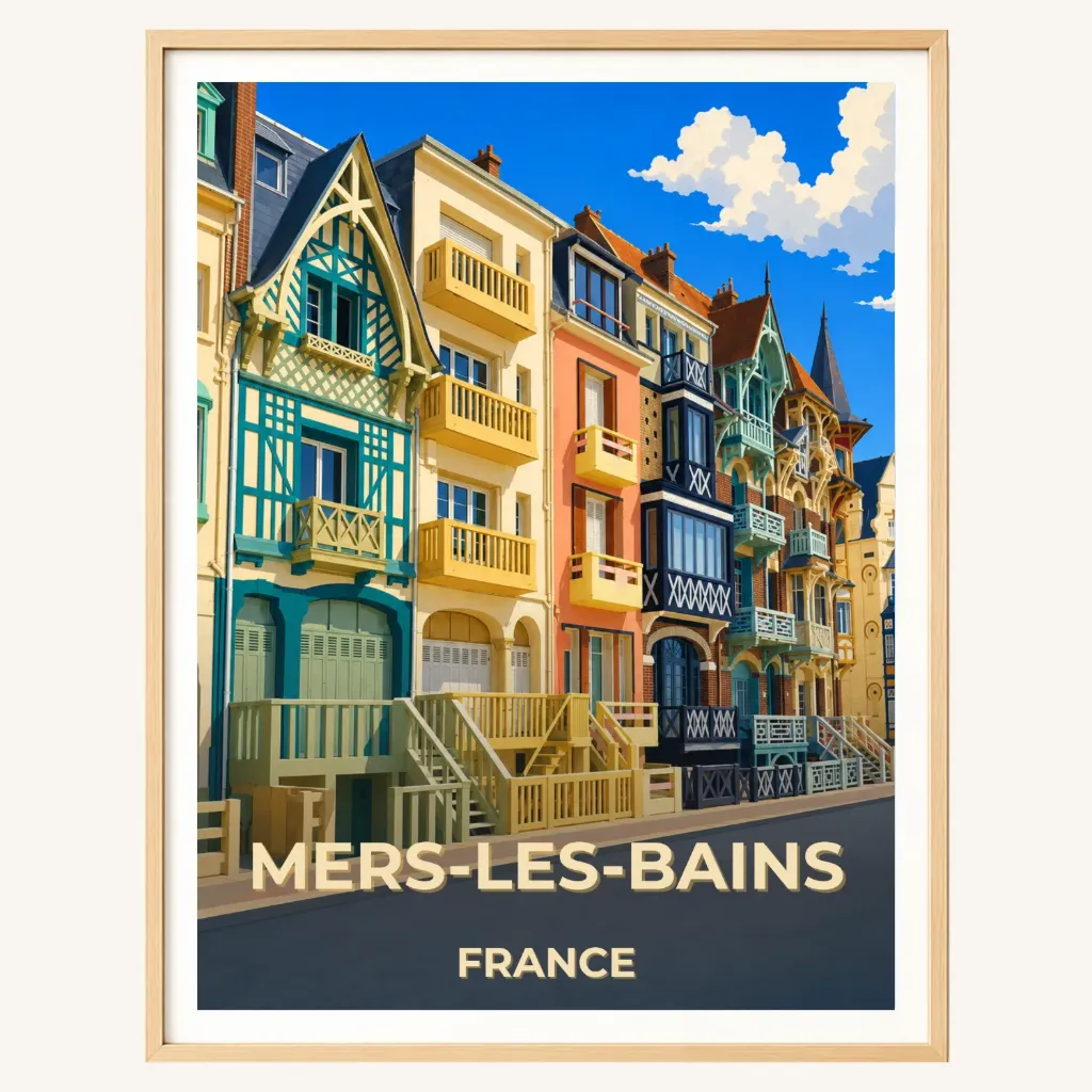 Affiche Mers-les-Bains – Villas Belle Époque