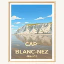 Affiche Cap Blanc-Nez – Vue depuis la plage