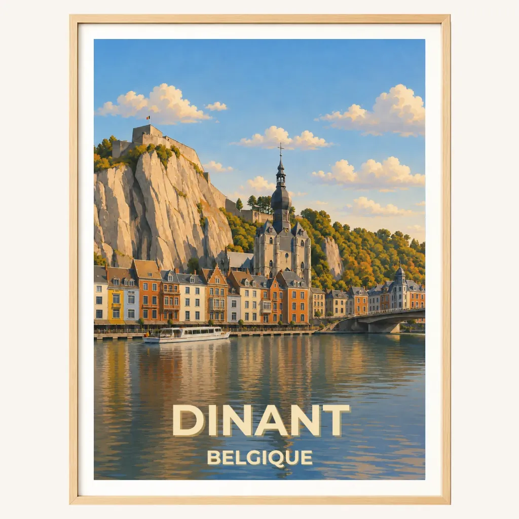 Affiche Dinant – Citadelle, Collégiale & Meuse