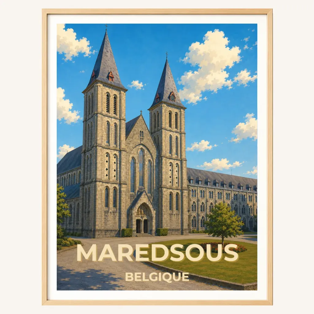 Affiche Maredsous – Abbaye Saint-Benoît en Belgique (A4)