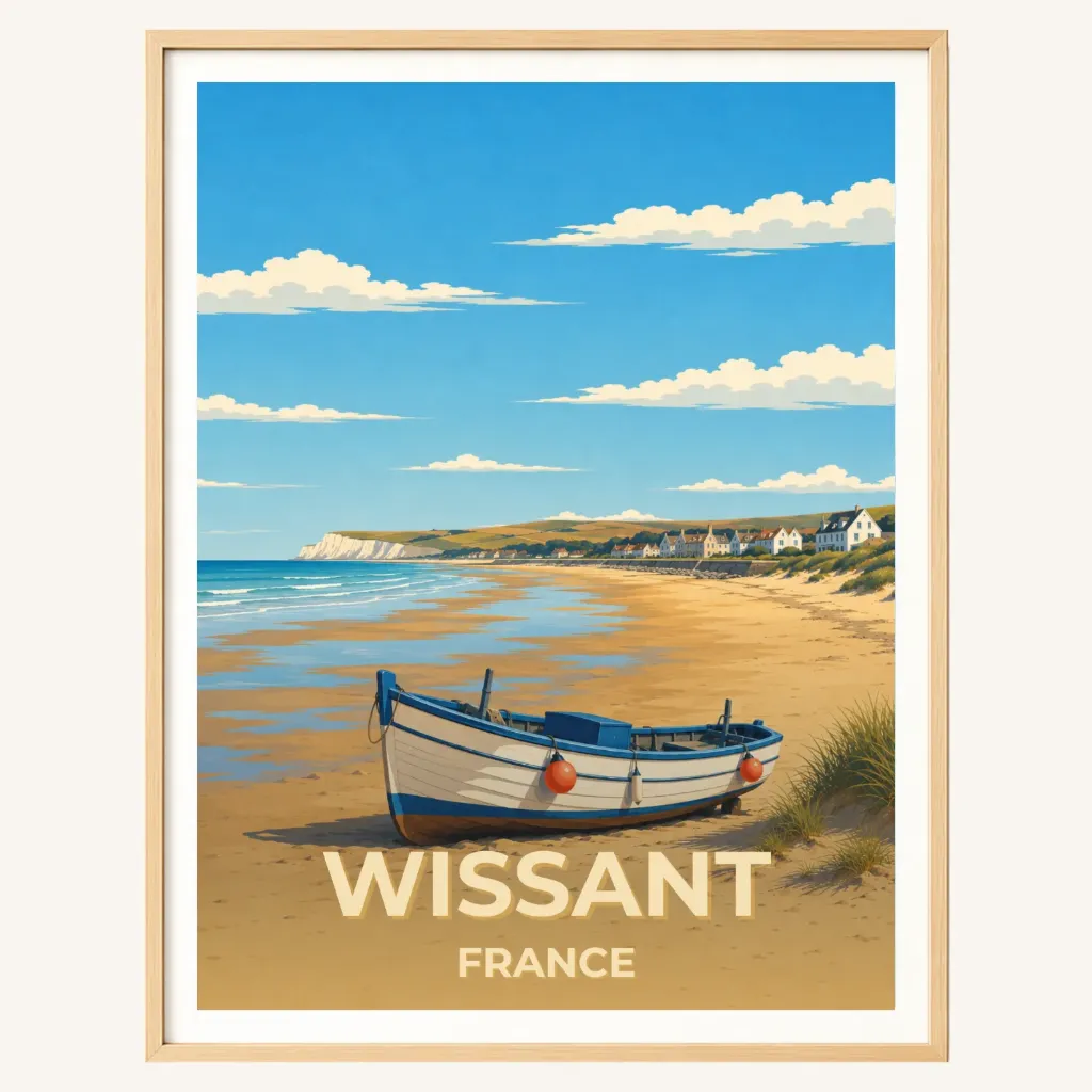 Affiche Wissant – Plage et Cap Blanc-Nez