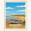 Affiche Wissant – Plage et Cap Blanc-Nez