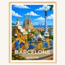 Affiche Barcelone – Parc Güell