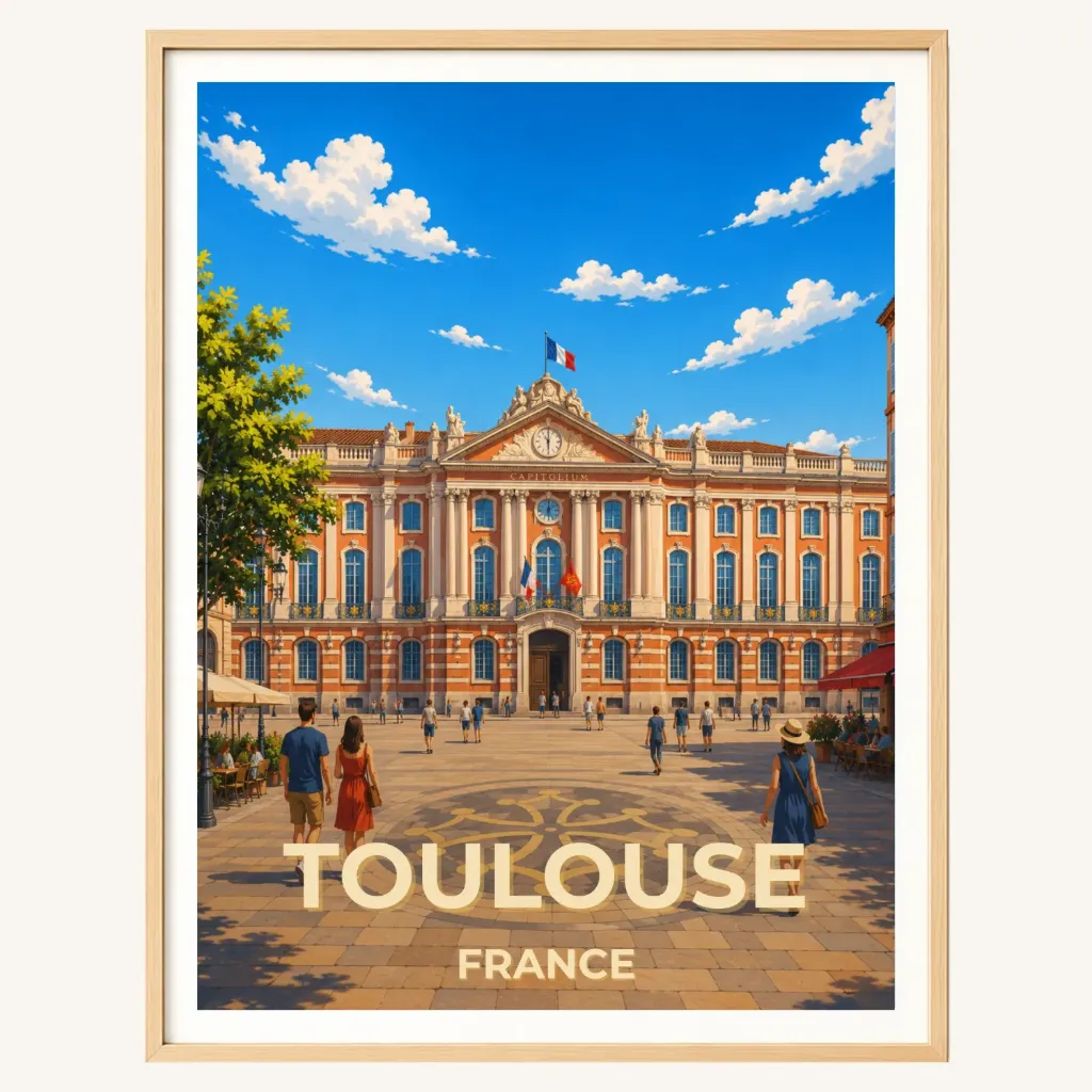 Affiche Toulouse – Place du Capitole (A4)
