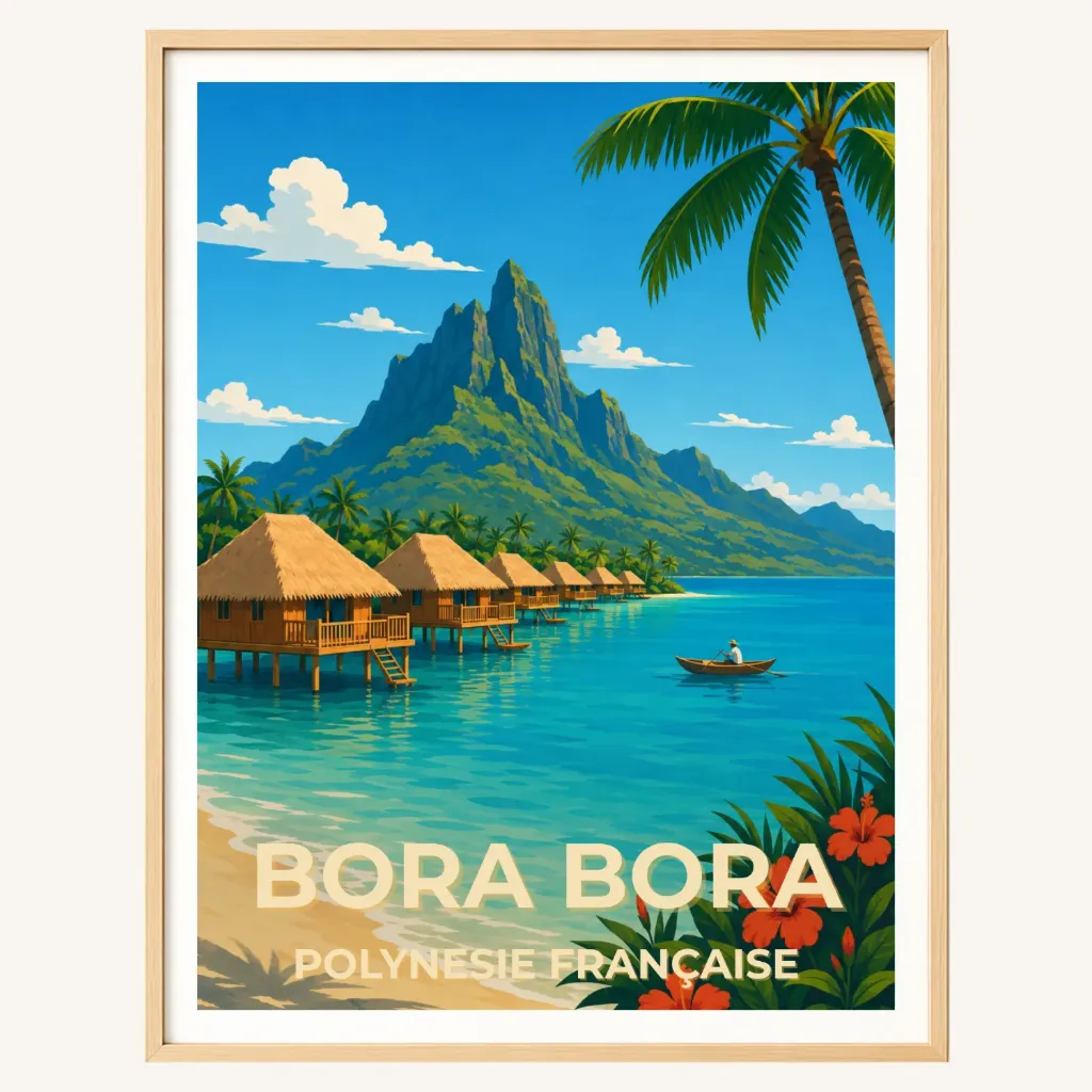 Affiche Bora Bora – Polynésie française (A4)