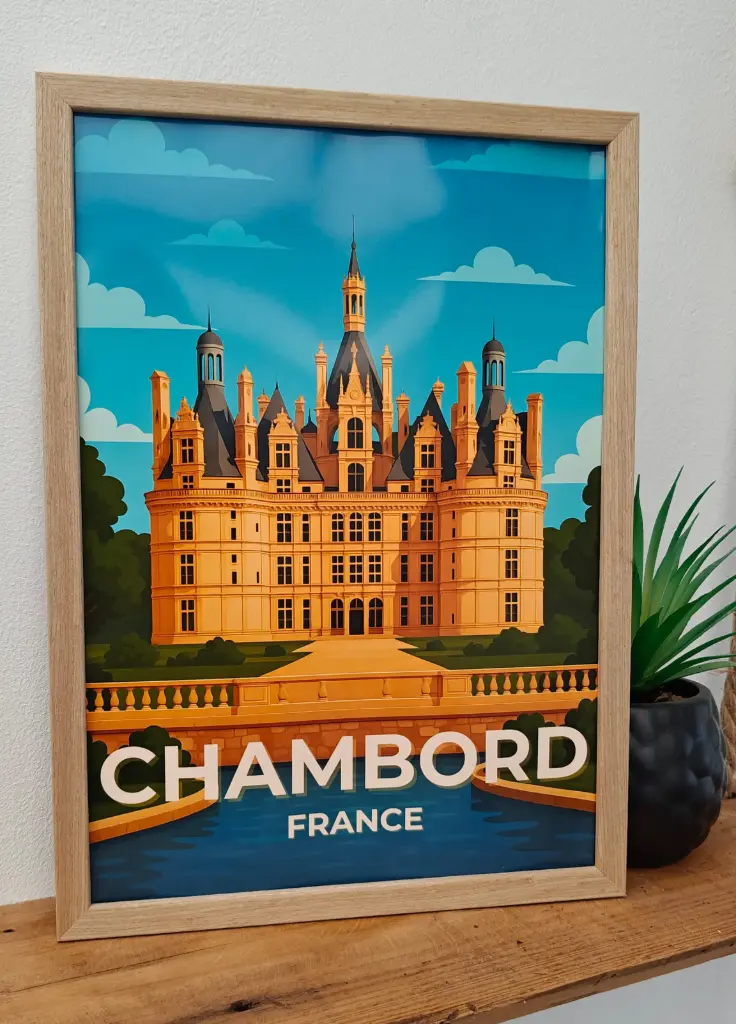 Affiche Chambord – Château et jardins