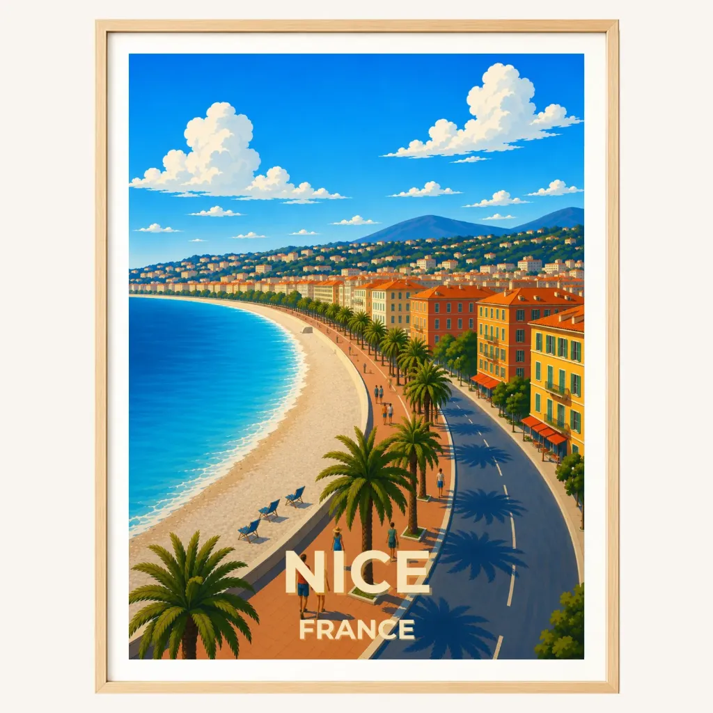 Affiche Nice – Promenade des Anglais (A4)